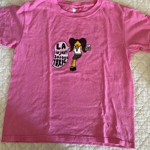 Pink Graphic baby doll tall for women